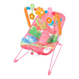 Cadeirinha De Descanso Cadeira Vibratória Musical Bebê Rosa