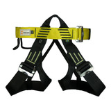 Cadeirinha Rapel Escalada Inox Ce En Amarelo Com Preto