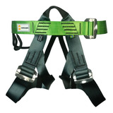 Cadeirinha Rapel Escalada Inox Ce En Verde Com Cinza