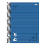 Caderno 15 Matérias 240fls Universitário Capa Dura Brief Spiral Azul