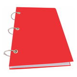 Caderno Argolado Pequeno Vermelho Capa Dura Universitário