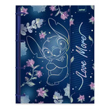 Caderno Argolado Universitário Cd 10 Mat 160 Fls Stitch Cor Azul