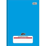 Caderno Brochura Capa Dura 1 4 Com Índice D Azul 96 Folhas