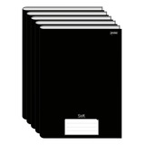 Caderno Brochura Capa Dura Grande 96 Folhas Kit 5 Unidades
