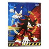 Caderno Brochura Capa Dura Universitário Sonic 80 Folhas