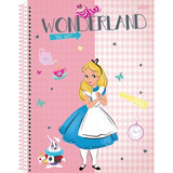 Caderno C d 10 Materias Alice 160 Folhas Capa Sortida Sd