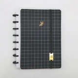 Caderno De Disco Inteligente Médio A5 Black Com Divisórias