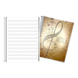Caderno De Música 96 Folhas Universitário Capa Dura pb full