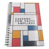 Caderno De Pauta Ampliada 200 Folhas 10 Matérias Capa Dura