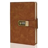 Caderno Diário Com Cadeado Segredo Lock Fechadura Privacidade Livro Marrom 