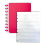 Caderno Disco Basic Inteligente Grande Rosa A4 80 G Refil