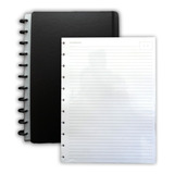 Caderno Disco Basic Inteligente Preto Grande Disco G Refil