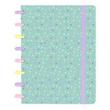 Caderno Disco Iscool Criativo A5 Candy Poá Verde