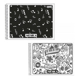 Caderno Espiral Flex Musica 200x140mm 40fls Jandaia