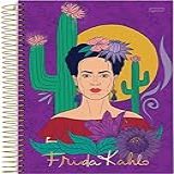 Caderno Espiral Univ CD 1 Matéria 80 Fls Frida Kahlo Lilás Jandaia