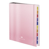 Caderno Fichário Argolado 10 Divisórias Coloridas Feminino