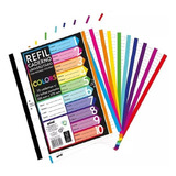 Caderno Fichário Bloco 500 Folhas Coladas Color 4 Furos