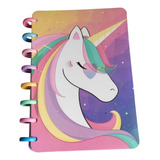 Caderno Fofo Divisórias Unicórnio kawwaii
