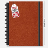Caderno Inteligente Couro Sintético Grande Tam A4 100 Fls