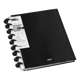 Caderno Inteligente Disco Capa Dura Black 80 Folhas Colegial Cor Preto