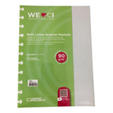 Caderno Inteligente Refil Linhas Brancas Pautado 90g Grande