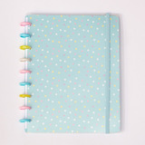 Caderno Moreih Discos Caderno De Disco Inteligente Basic Colegial Médio Docinho 80 Folhas Listradas 6 Assuntos Unidade X 1 24cm X 19cm Estampado Cor Azul