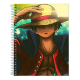 Caderno Personalizado One Piece Luffy Espiral