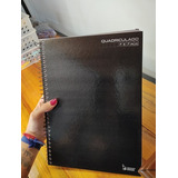 Caderno Preto Quadriculado 7x7mm 96f Espiral Universitário