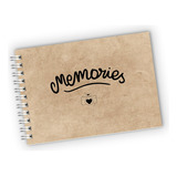 Caderno Scrapbook Album De Fotos 21x15 A5 Presente Casal Memories