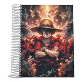 Caderno Universitário 10 Matérias One Piece Capa Dura