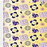 Caderno Universitário Animativa 01 Matéria Capa Dura Bom D Feminino 80 Folhas Pacote Com 4