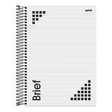Caderno Universitário Capa Dura 10 Matérias 160fls 200x275mm Cor Branco