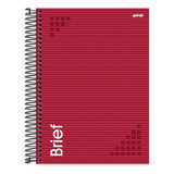 Caderno Universitário Capa Dura 10 Matérias 160fls 200x275mm Cor Vermelho