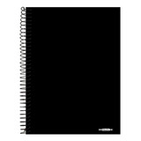Caderno Universitário Espiral Capa Dura 200 Fls Preta Tamoio