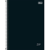 Cadernos 1 Matéria 80 Fls Zip Preto Tilibra Kit Com 4