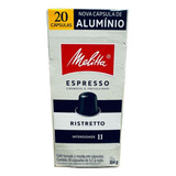 Café Cápsula Espresso Ristretto Melitta Nespresso 20un