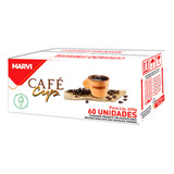 Café Cup Marvi xícara Comestível Com Chocolate   Caixa 60un