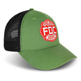 Café Do Corpo De Bombeiros Chapéu Verde Oliva Com Logo Cru