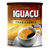 Café Instantâneo Iguaçu Solúvel Em Pó Tradicional Sem Glúten Lata 160 G