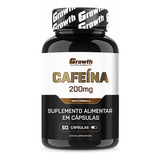 Cafeína 200mg 60 Caps Termogênico Growth Supplements Sabor Sem Sabor
