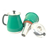 Cafeteira Alumínio Extra Forte Econômica Manual Verde