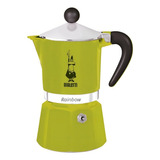 Cafeteira Bialetti Rainbow 3 Cups Manual Verde Italiana