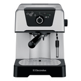 Cafeteira Expresso Electrolux Chef Crema Silver Prata preta