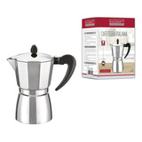 Cafeteira Italiana 300ml Faz 6 Xícaras 50ml Portátil Prata