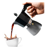 Cafeteira Italiana Moka Alumínio 6 Xícaras Preta Ha skraft