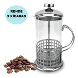 Cafeteira Prensa Francesa Alta Qualidade Em Vidro E Aço Inox 350ml Cor Prateado