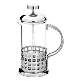 Cafeteira Prensa Francesa Cremeira Em Vidro E Aço Inox 350ml Cor Cinza