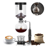 Cafeteira Sifão 5 Cup Café Gourmet Barista Cor Preto 600ml