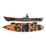Caiaque De Pesca Tuna 115 Hidro 2 Eko Cor Laranja Camuflado
