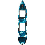 Caiaque Duplo De Recreação Aquarius Com 2 Remos Caiaker Cor Azul Camuflado